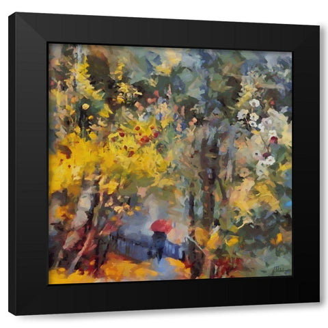 Romantic Path IV Black Modern Wood Framed Art Print by Medeiros, Celito