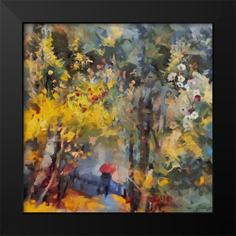 Romantic Path IV Black Modern Wood Framed Art Print by Medeiros, Celito