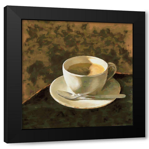 Espresso Macchiato Black Modern Wood Framed Art Print with Double Matting by Medeiros, Celito