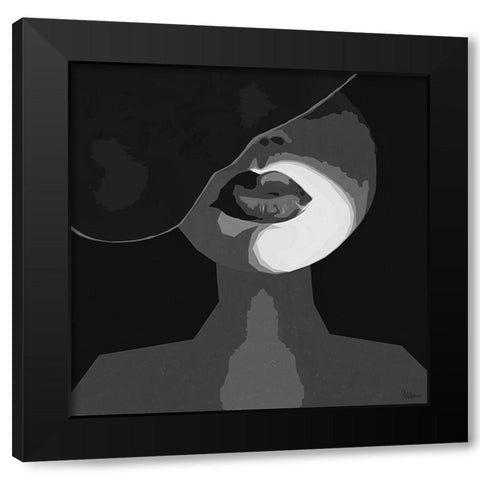 Face BW3 Black Modern Wood Framed Art Print by Medeiros, Celito
