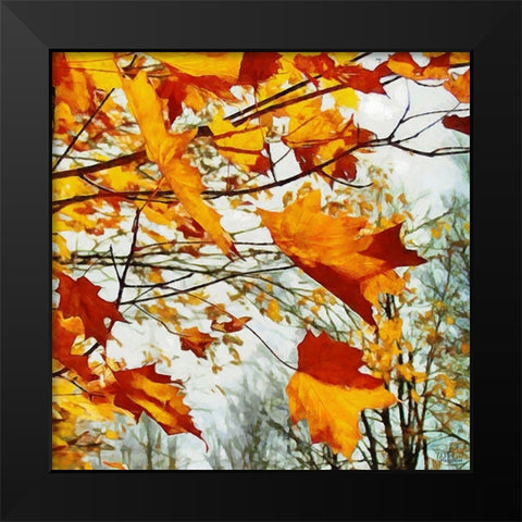 Autumn is Here Black Modern Wood Framed Art Print by Medeiros, Celito