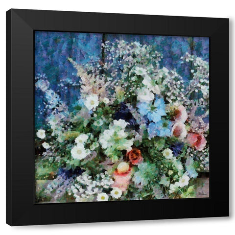 Summer Bouquet II Black Modern Wood Framed Art Print with Double Matting by Medeiros, Celito