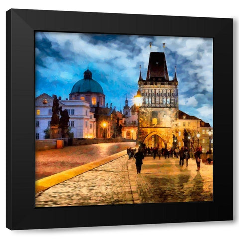 Compilation from Old Prague Black Modern Wood Framed Art Print by Medeiros, Celito