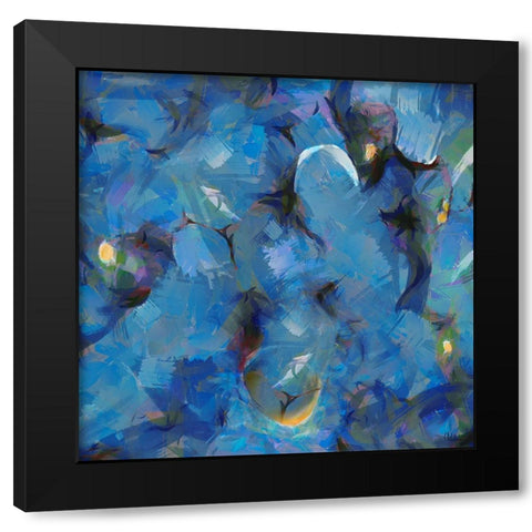 Abstract II Black Modern Wood Framed Art Print by Medeiros, Celito