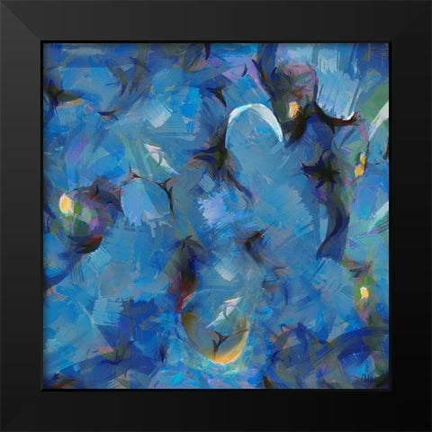 Abstract II Black Modern Wood Framed Art Print by Medeiros, Celito