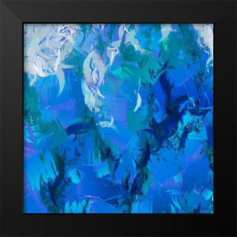 Abstract III Black Modern Wood Framed Art Print by Medeiros, Celito