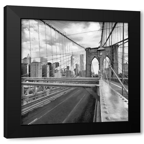My lovely New York V Black Modern Wood Framed Art Print with Double Matting by Medeiros, Celito