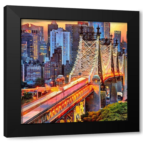 My lovely New York VI Black Modern Wood Framed Art Print with Double Matting by Medeiros, Celito