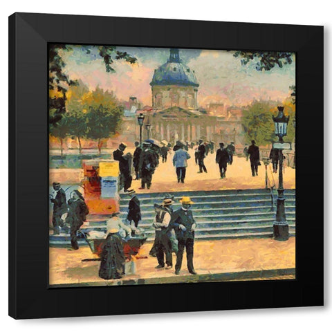 France long time ago I Black Modern Wood Framed Art Print by Medeiros, Celito