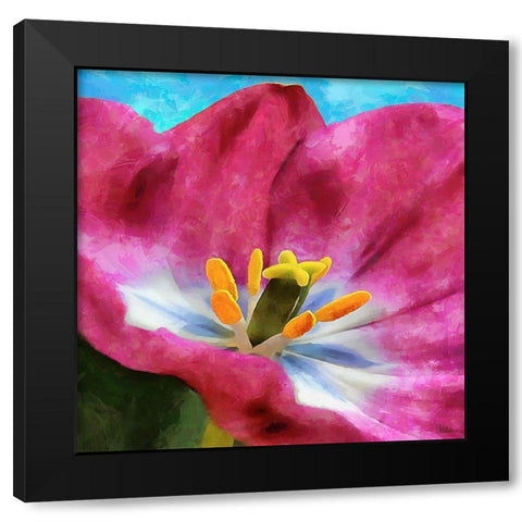 Spring Floral Variations I Black Modern Wood Framed Art Print with Double Matting by Medeiros, Celito