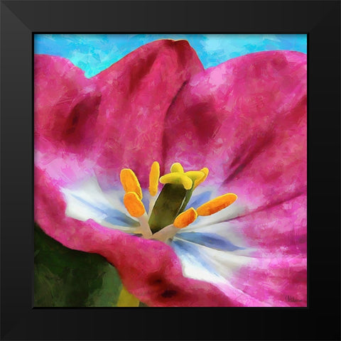 Spring Floral Variations I Black Modern Wood Framed Art Print by Medeiros, Celito
