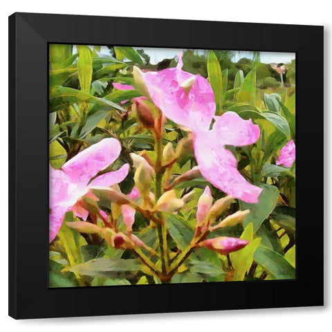 Spring Floral Variations IV Black Modern Wood Framed Art Print by Medeiros, Celito