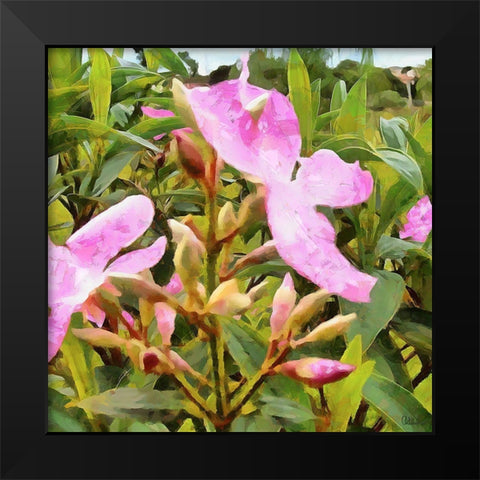 Spring Floral Variations IV Black Modern Wood Framed Art Print by Medeiros, Celito