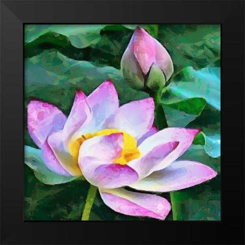 Spring Floral Variations V Black Modern Wood Framed Art Print by Medeiros, Celito