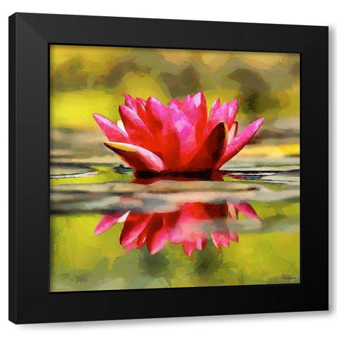 Spring Floral Variations VII Black Modern Wood Framed Art Print with Double Matting by Medeiros, Celito