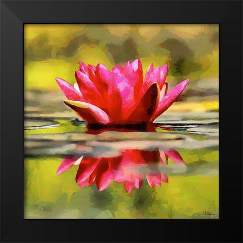 Spring Floral Variations VII Black Modern Wood Framed Art Print by Medeiros, Celito