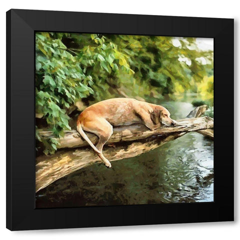 Time for Relax Black Modern Wood Framed Art Print with Double Matting by Medeiros, Celito