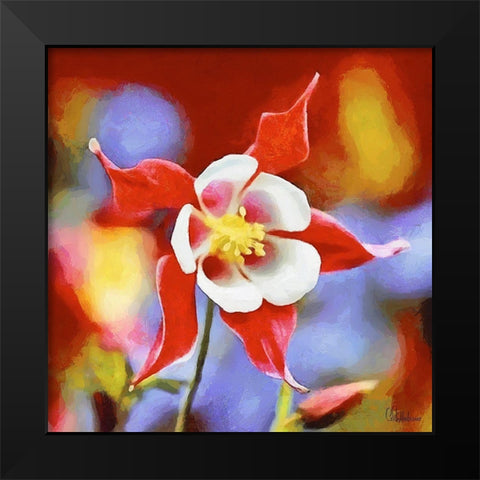 Orchids IX Black Modern Wood Framed Art Print by Medeiros, Celito
