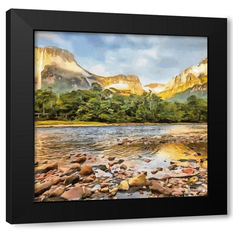 Yosemite N.P. Black Modern Wood Framed Art Print by Medeiros, Celito