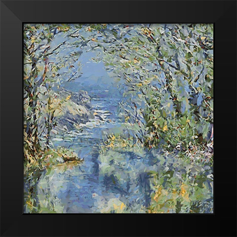 Landscapes in Monet Style I Black Modern Wood Framed Art Print by Medeiros, Celito