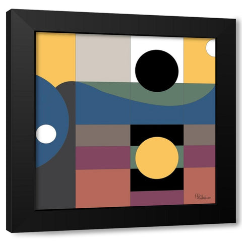 A Game with Abstract Shapes II Black Modern Wood Framed Art Print by Medeiros, Celito
