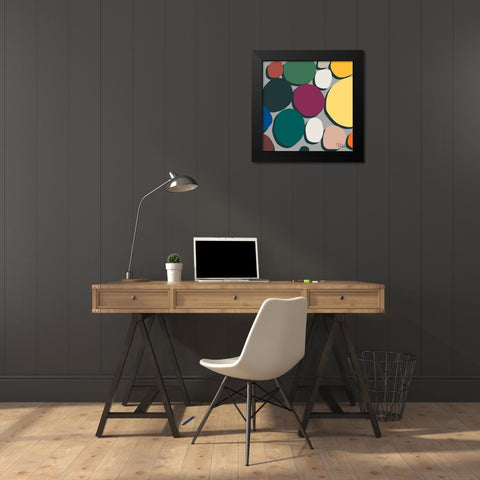 A Game with Abstract Shapes VI Black Modern Wood Framed Art Print by Medeiros, Celito