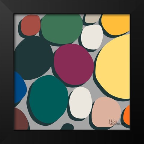 A Game with Abstract Shapes VI Black Modern Wood Framed Art Print by Medeiros, Celito