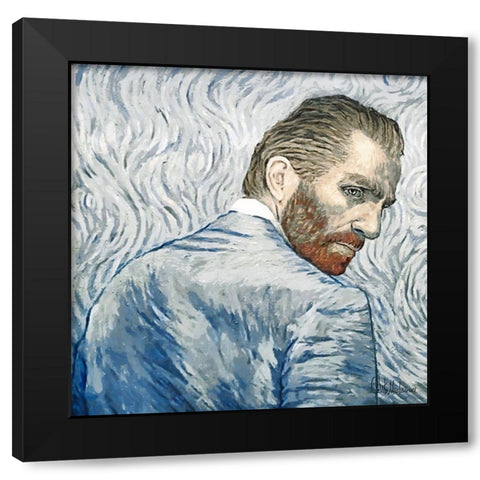 I like Van Gogh Black Modern Wood Framed Art Print with Double Matting by Medeiros, Celito