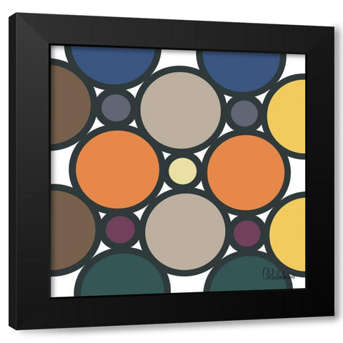 A Game with Abstract Shapes VIII Black Modern Wood Framed Art Print with Double Matting by Medeiros, Celito
