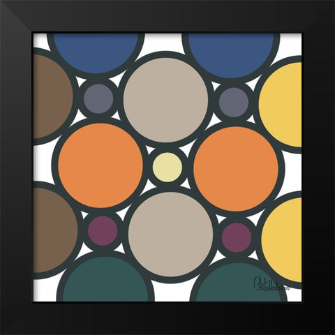 A Game with Abstract Shapes VIII Black Modern Wood Framed Art Print by Medeiros, Celito