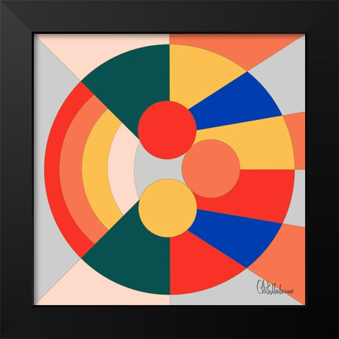 A Game with Abstract Shapes X Black Modern Wood Framed Art Print by Medeiros, Celito
