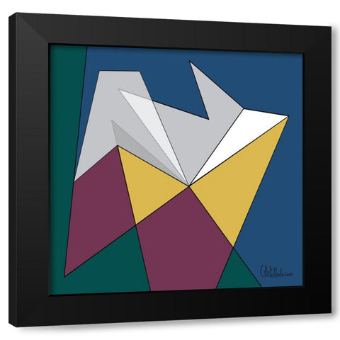 A Game with Abstract Shapes XII Black Modern Wood Framed Art Print by Medeiros, Celito