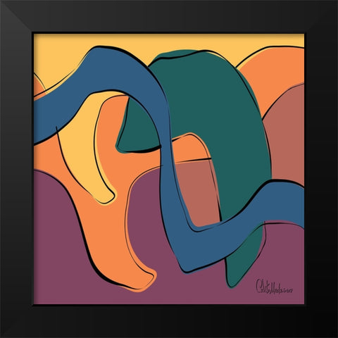 A Game with Abstract Shapes XIII Black Modern Wood Framed Art Print by Medeiros, Celito
