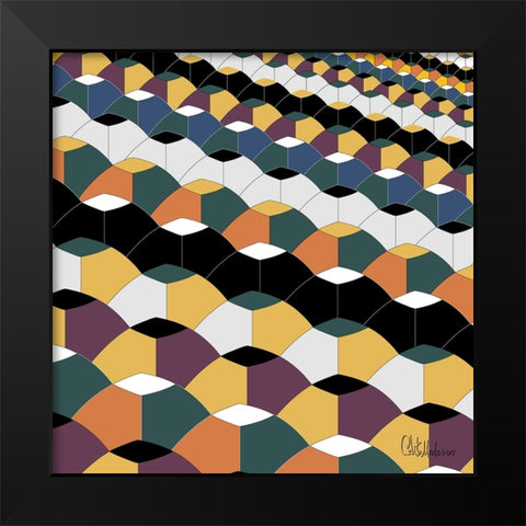 A Game with Abstract Shapes XIV Black Modern Wood Framed Art Print by Medeiros, Celito
