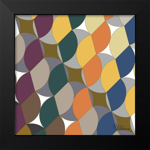 A Game with Abstract Shapes XVI Black Modern Wood Framed Art Print by Medeiros, Celito