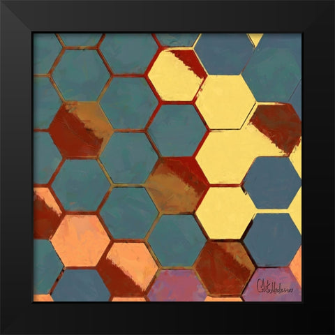 A Game with Abstract Shapes XIX Black Modern Wood Framed Art Print by Medeiros, Celito