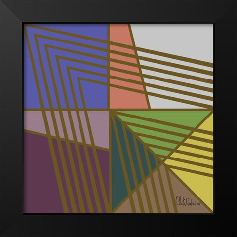A Game with Abstract Shapes XX Black Modern Wood Framed Art Print by Medeiros, Celito