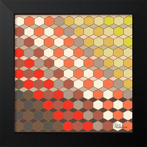 A Game with Abstract Shapes XXII Black Modern Wood Framed Art Print by Medeiros, Celito