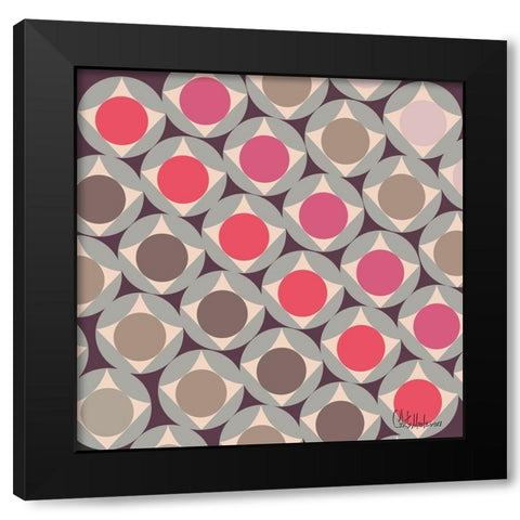 A Game with Abstract Shapes XXIII Black Modern Wood Framed Art Print with Double Matting by Medeiros, Celito