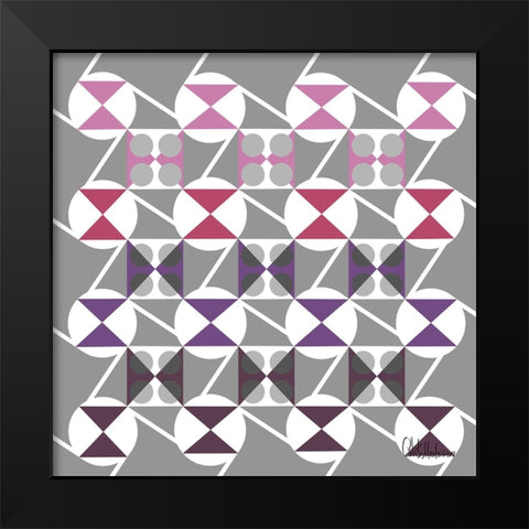 A Game with Abstract Shapes XXIX Black Modern Wood Framed Art Print by Medeiros, Celito