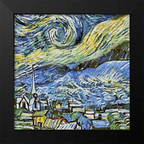 Van Gogh image Black Modern Wood Framed Art Print by Medeiros, Celito
