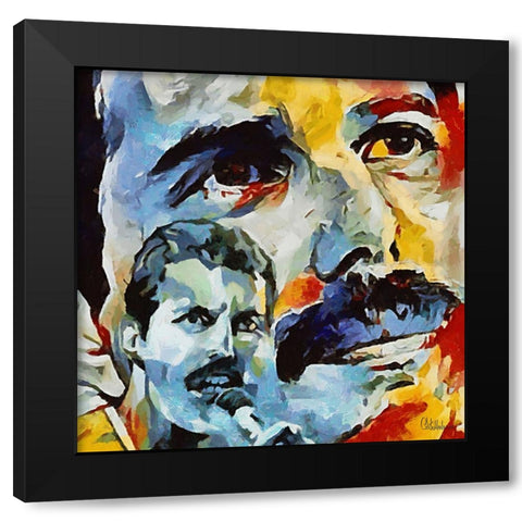 Freddie Black Modern Wood Framed Art Print with Double Matting by Medeiros, Celito