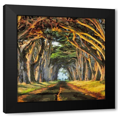 Alley Like a Fairy Tale Black Modern Wood Framed Art Print by Medeiros, Celito
