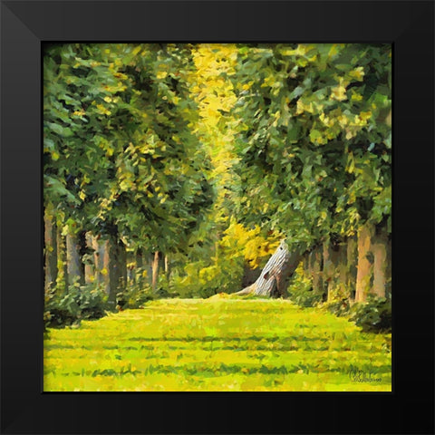 Fresh Green Forest Black Modern Wood Framed Art Print by Medeiros, Celito