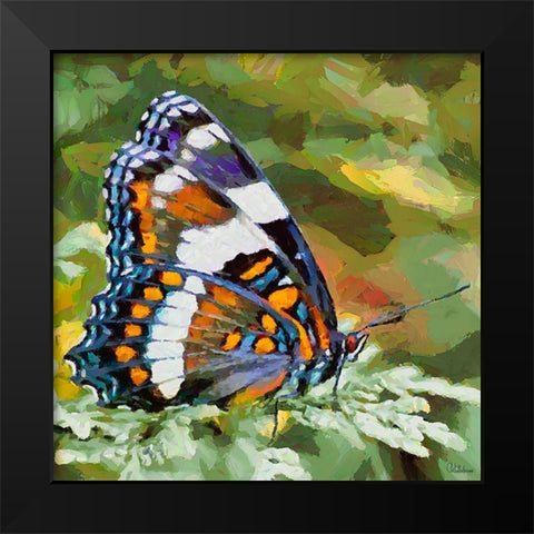 Butterfly Wings II Black Modern Wood Framed Art Print by Medeiros, Celito