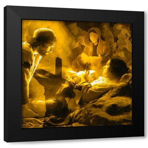 Christmass image Black Modern Wood Framed Art Print with Double Matting by Medeiros, Celito