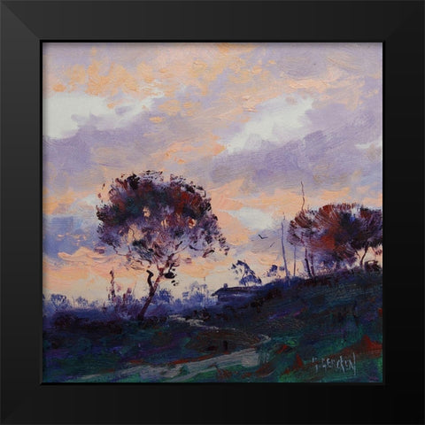Evening Impression Black Modern Wood Framed Art Print by Gercken, Graham