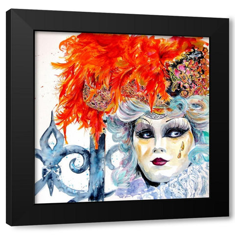 Carnival of Venice I Black Modern Wood Framed Art Print with Double Matting by Kovacs, Anna Brigite