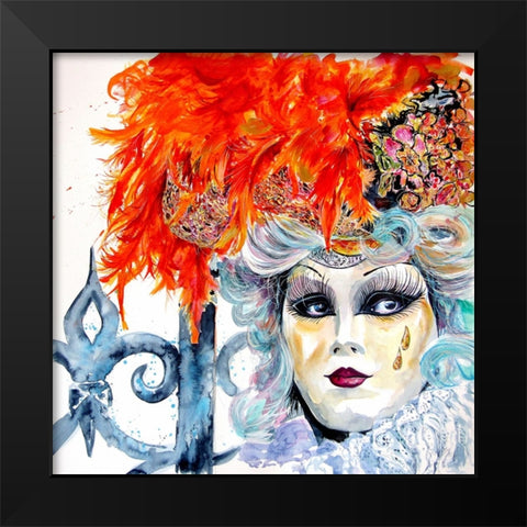 Carnival of Venice I Black Modern Wood Framed Art Print by Kovacs, Anna Brigite