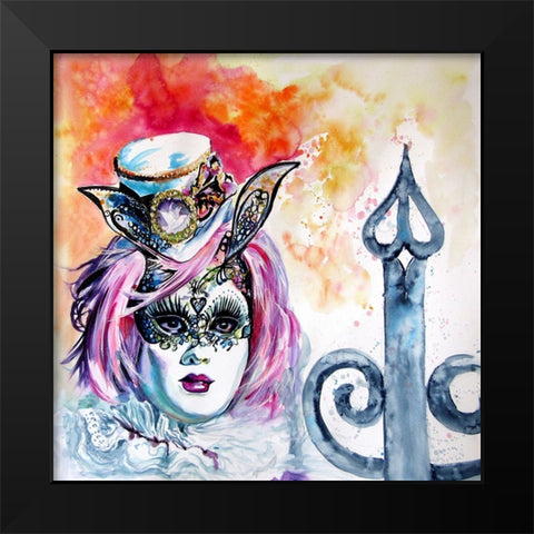 Carnival of Venice II Black Modern Wood Framed Art Print by Kovacs, Anna Brigite